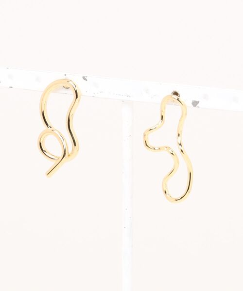 le cercle ADAM ET ROPE'(ルセルクルアダムエロペ)の「アシメラインピアス(ピアス(両耳用)・レディース・シルバー/ゴールド・FREE)」の8枚目の写真