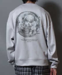 Moon-Print Oversized Ponte Sweatshirt  /ポンチ ムーンプリント オーバーサイズ スウェット トレーナー トップス メンズ レディース ユニセックス カットソー ロンT