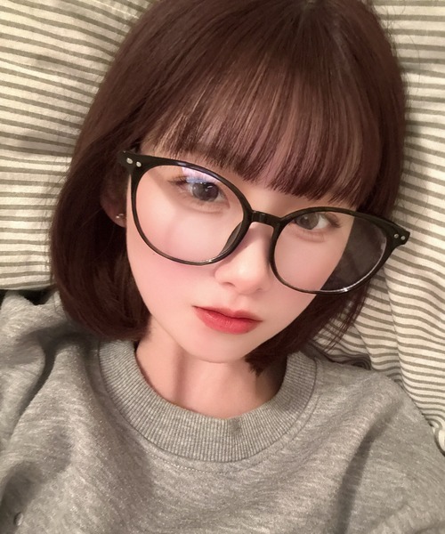 NOLITA LABORATORY（ノリータラボラトリー）の「【 NOLITA / ノリータ 】 韓国風 ビッグフレーム ラウンド ダテメガネ｜ユニセックス 伊達眼鏡 偏光サングラス 伊達メガネ おしゃれ 眼鏡（メガネ・レディース・ブラウン/ブラック系その他5/ブラック系その他3/ブラック系その他2/ブラック系その他4/ブラック/ブラウン系その他2/クリアブラック/クリアブラウン/グレー/ブラウン系その他3/ブラック系その他6/ダークブラウン・FREE）」の6枚目の写真