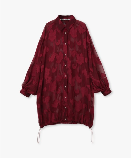 ANNA SUI NYC（アナ スイ エヌ ワイ シー）の「ジャガード配色シャツ（シャツ/ブラウス・レディース・ホワイト/ワイン/ブラック・FREE）」の3枚目の写真