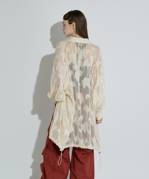 ANNA SUI NYC（アナ スイ エヌ ワイ シー）の「ジャガード配色シャツ（シャツ/ブラウス・レディース・ホワイト/ワイン/ブラック・FREE）」の10枚目の写真