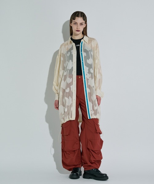 ANNA SUI NYC（アナ スイ エヌ ワイ シー）の「ジャガード配色シャツ（シャツ/ブラウス・レディース・ホワイト/ワイン/ブラック・FREE）」の11枚目の写真