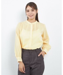 SUIT SELECT（スーツセレクト）の「【長袖】バンドカラー比翼仕様（シャツ/ブラウス）」