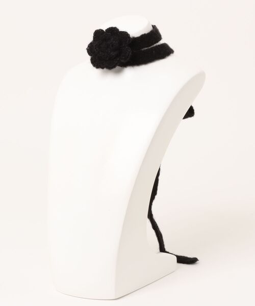 IMARI（イマリ）の「【 IMARI / イマリ 】 ローズ モチーフ ニット スカーフ / チョーカー #（ネックレス・レディース・ピンク/レッド/パープル/アイボリー/ブラック・FREE）」の6枚目の写真