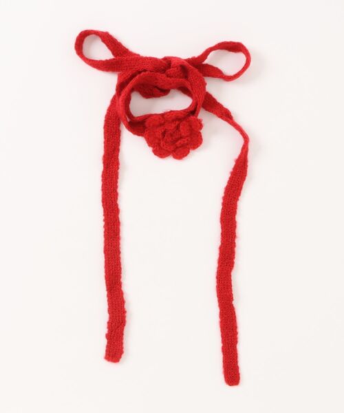 IMARI（イマリ）の「【 IMARI / イマリ 】 ローズ モチーフ ニット スカーフ / チョーカー #（ネックレス・レディース・ピンク/レッド/パープル/アイボリー/ブラック・FREE）」の14枚目の写真