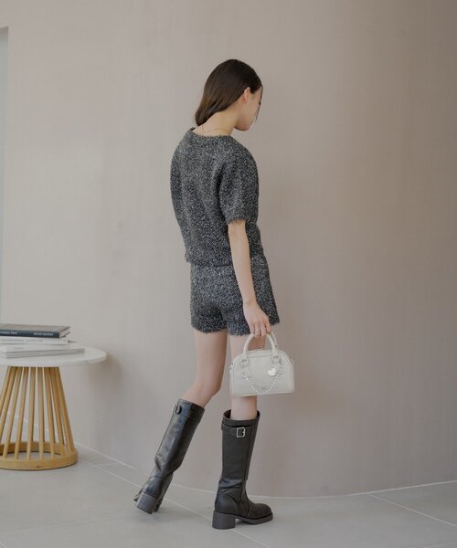 Chico（チコ）の「ラメシャギーニットショートパンツ（その他パンツ