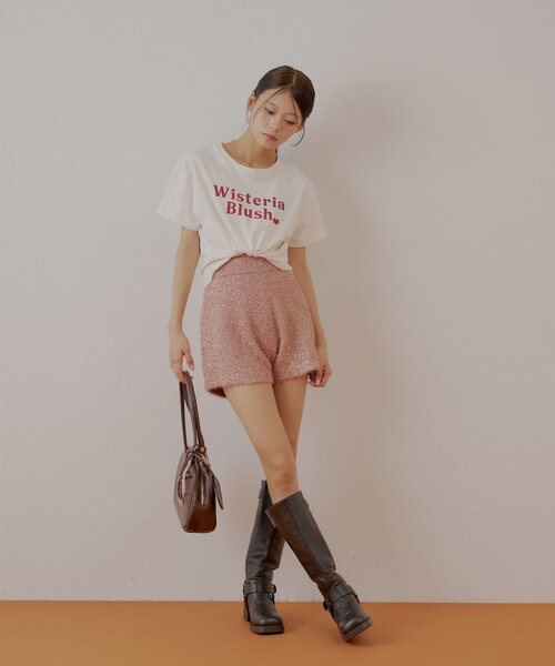 Chico（チコ）の「ラメシャギーニットショートパンツ（その他パンツ