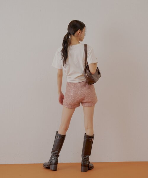 ラメシャギーニットショートパンツ（その他パンツ）｜Chico
