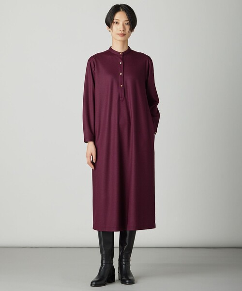 J.PRESS(ジェイプレス)の「ウールスムース ワンピース(シャツワンピース・レディース・ネイビー系/ワイン系/ベージュ系/ライトグレー系・11/9)」の12枚目の写真