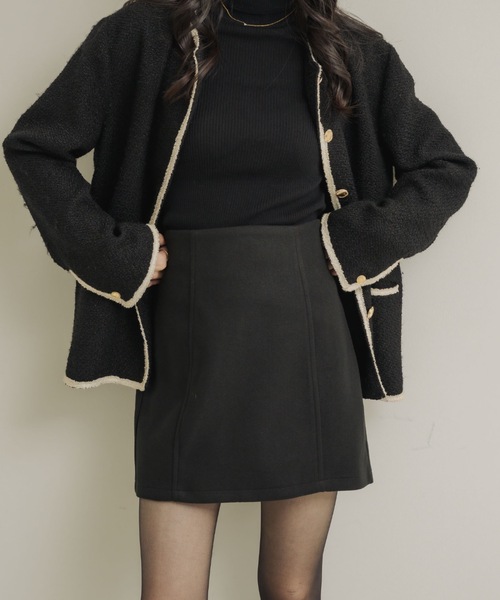 NEUNA（ヌナ）の「ウールライクコクーンミニスカート（スカート・レディース・ブラック/ブラウン/チャコールグレー・FREE）」の18枚目の写真