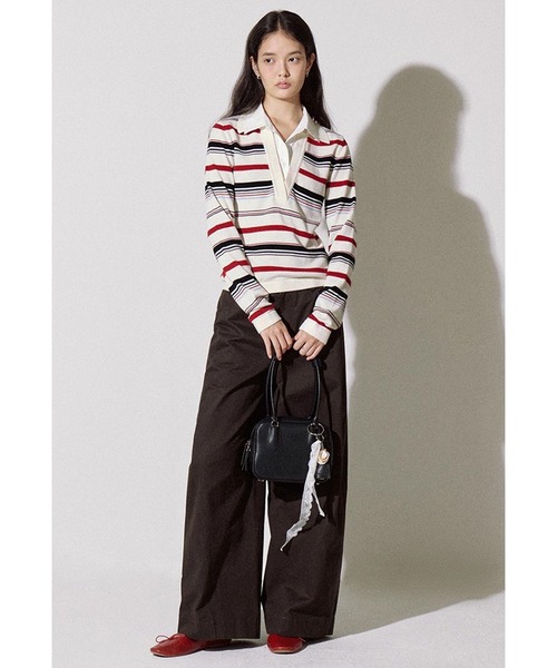 Fano Studios(ファノ ストゥディオズ)の「ミドルウエスト コットンワイドパンツ FQ25K022【Fano Studios】【2025AW】(スラックス・レディース・ダークブラウン・L/M/S)」の7枚目の写真