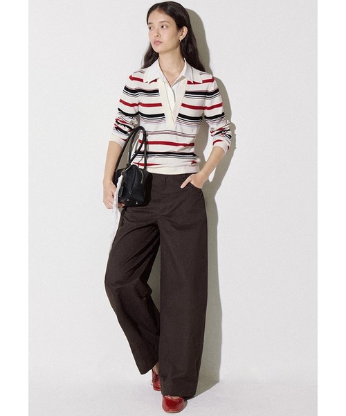 Fano Studios(ファノ ストゥディオズ)の「ミドルウエスト コットンワイドパンツ FQ25K022【Fano Studios】【2025AW】(スラックス・レディース・ダークブラウン・L/M/S)」の8枚目の写真