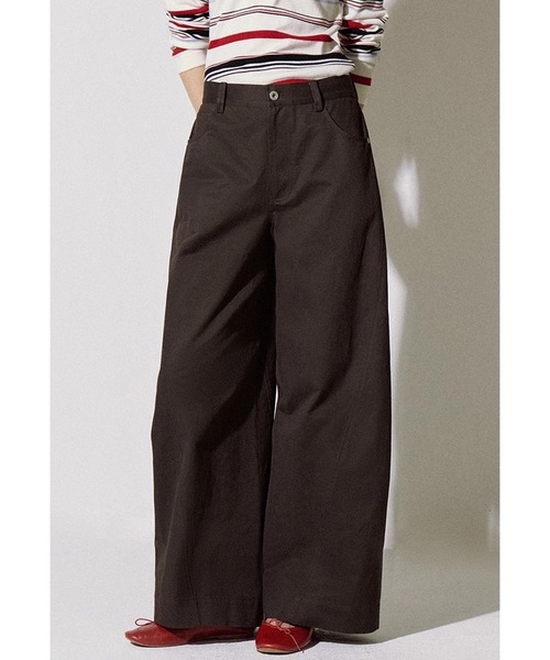 ミドルウエスト コットンワイドパンツ FQ25K022【Fano Studios