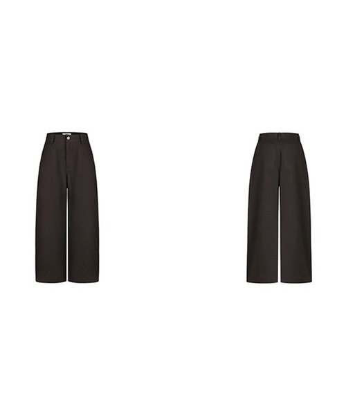 Fano Studios(ファノ ストゥディオズ)の「ミドルウエスト コットンワイドパンツ FQ25K022【Fano Studios】【2025AW】(スラックス・レディース・ダークブラウン・L/M/S)」の9枚目の写真