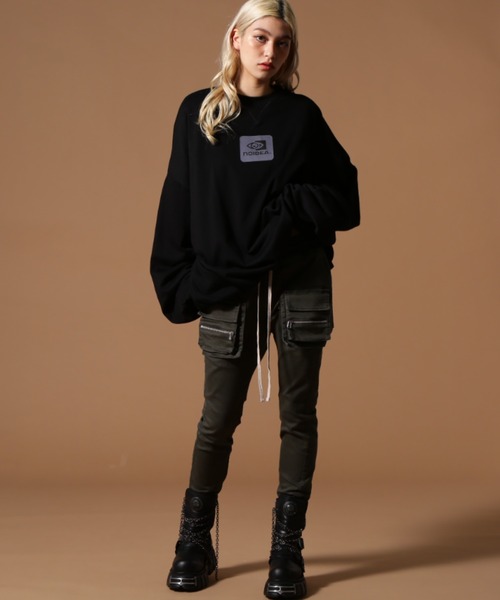 DANKE SCHON（ダンケシェーン）の「DankeSchon/ダンケシェーン/BALLOON CREWNECK（スウェット・レディース・グレー/ブラック・M/L）」の5枚目の写真