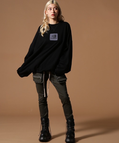 DANKE SCHON（ダンケシェーン）の「DankeSchon/ダンケシェーン/BALLOON CREWNECK（スウェット・レディース・グレー/ブラック・M/L）」の4枚目の写真