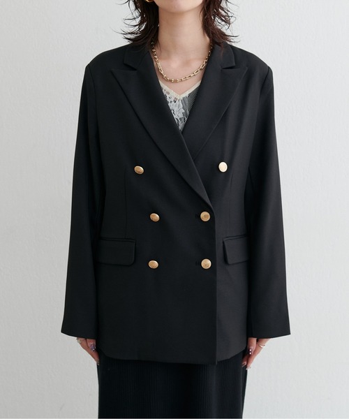 【未使用】M 金釦テーラードジャケット LARUTA ブラック 黒 金釦テーラードジャケット | LARUTA(ラルータ)レディース | PAL CLOSET