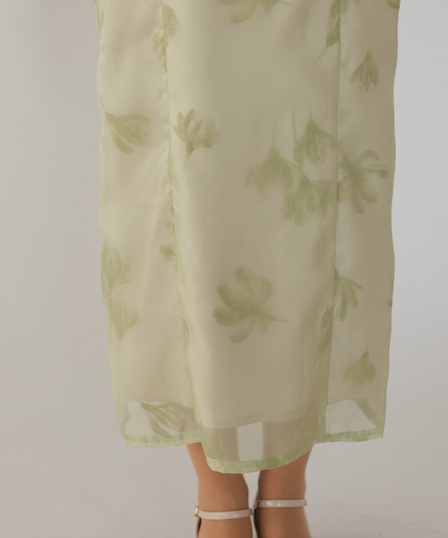 haremode（ハレモード）の「シアーチュールフラワードレス（ドレス・レディース・チャコール/ライトグリーン/ブラック・S/M）」の10枚目の写真