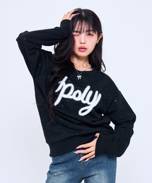 Poly Jam（ポリージャム）の「Fur logo sweat / ファーロゴラメスウェット（スウェット）」