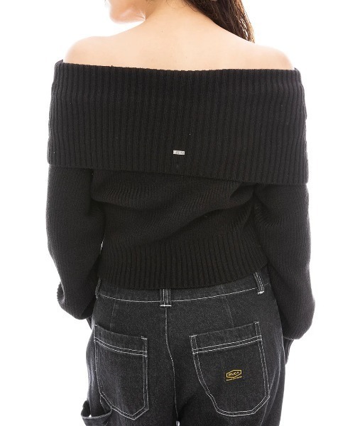 RVCA（ルーカ）の「【RVCA/ルーカ】24AW RVCA OFF SHOULDER KNIT/オフショルダーニット（ニット/セーター・レディース・ホワイト/ブラック/レッド・MEDIUM/SMALL）」の7枚目の写真