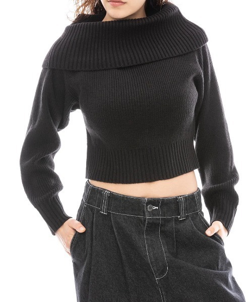 RVCA（ルーカ）の「【RVCA/ルーカ】24AW RVCA OFF SHOULDER KNIT/オフショルダーニット（ニット/セーター・レディース・ホワイト/ブラック/レッド・MEDIUM/SMALL）」の8枚目の写真