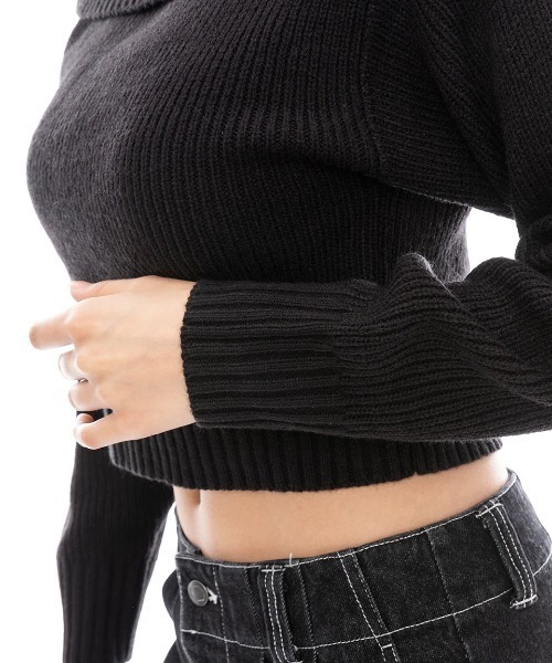 RVCA（ルーカ）の「【RVCA/ルーカ】24AW RVCA OFF SHOULDER KNIT/オフショルダーニット（ニット/セーター・レディース・ホワイト/ブラック/レッド・MEDIUM/SMALL）」の10枚目の写真