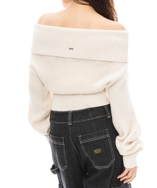 RVCA（ルーカ）の「【RVCA/ルーカ】24AW RVCA OFF SHOULDER KNIT/オフショルダーニット（ニット/セーター・レディース・ホワイト/ブラック/レッド・MEDIUM/SMALL）」の5枚目の写真