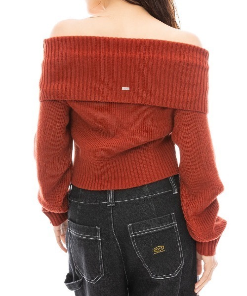 RVCA（ルーカ）の「【RVCA/ルーカ】24AW RVCA OFF SHOULDER KNIT/オフショルダーニット（ニット/セーター・レディース・ホワイト/ブラック/レッド・MEDIUM/SMALL）」の15枚目の写真