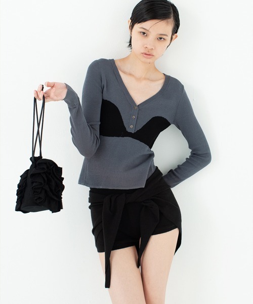トップス leinwande Mix Roop Sleeveless Sweater leinwande（ラインヴァンド）の「Mix Roop Sleeveless Sweater（ニット