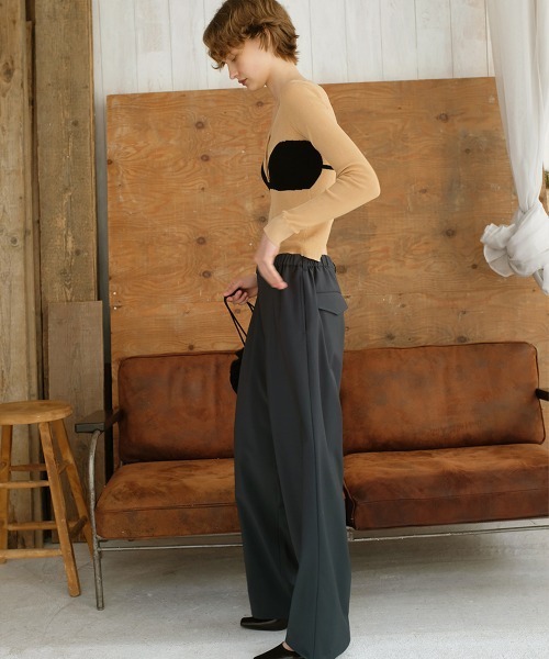 leinwande(ラインヴァンド)の「Bra Intarsia Knit / ブラインターシャニット(ニット/セーター・レディース・グレー/ボルドー/ベージュ・ONE SIZE)」の4枚目の写真