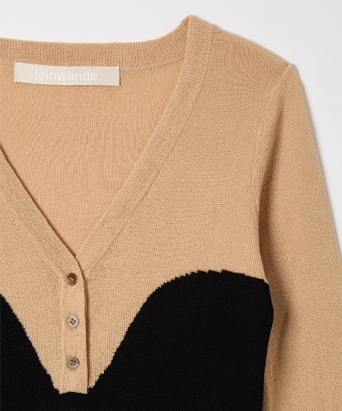 leinwande(ラインヴァンド)の「Bra Intarsia Knit / ブラインターシャニット(ニット/セーター・レディース・グレー/ボルドー/ベージュ・ONE SIZE)」の8枚目の写真