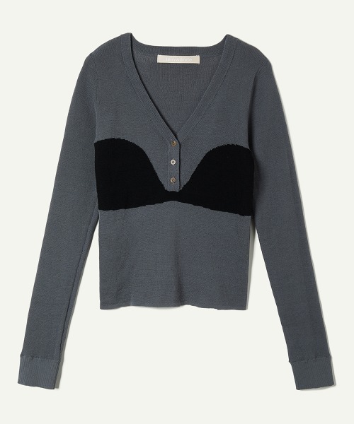leinwande(ラインヴァンド)の「Bra Intarsia Knit / ブラインターシャニット(ニット/セーター・レディース・グレー/ボルドー/ベージュ・ONE SIZE)」の13枚目の写真