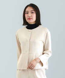 White Collection ノーカラージャケット White Collection｜ホワイトコレクション（レディース）のノー