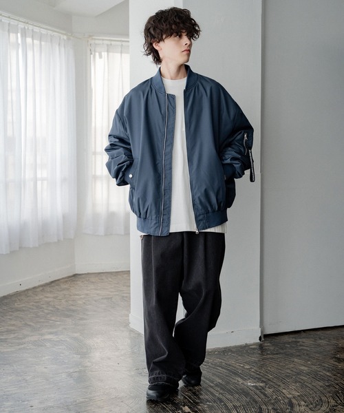 セール】ポリDEWSPO オーバーサイズMA-1フライトジャケット/ミリタリー