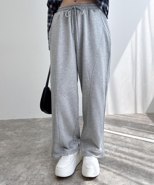 INGNI(イング)の「切替スウェットパンツ/A(スウェットパンツ・レディース・ブラック/グレー・FREE)」の1枚目の写真