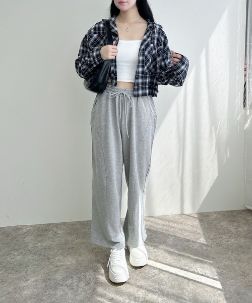 INGNI(イング)の「切替スウェットパンツ/A(スウェットパンツ・レディース・ブラック/グレー・FREE)」の9枚目の写真