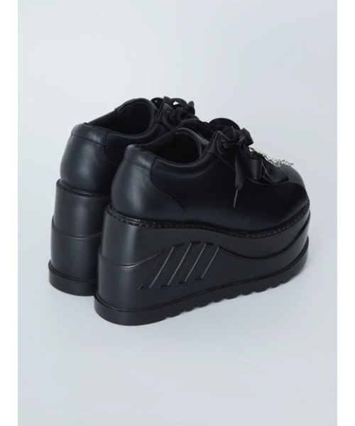 Jamie エーエヌケー（ジェイミーエーエヌケー）の「クロスモチーフスニーカー（スニーカー・レディース・ブラック・L/M）」の8枚目の写真