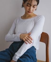 evernavy | テレコリブラウンドネックプルオーバー(Tシャツ/カットソー)