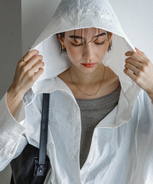 evernavy（エバーネイビー）の「テレコリブラウンドネックプルオーバー（Tシャツ/カットソー・レディース・グレー/チャコールグレー/ブラック/チョコ/ホワイト・M/L）」の22枚目の写真