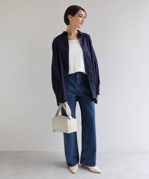 evernavy（エバーネイビー）の「テレコリブラウンドネックプルオーバー（Tシャツ/カットソー・レディース・グレー/チャコールグレー/ブラック/チョコ/ホワイト・M/L）」の8枚目の写真