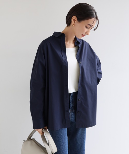 evernavy（エバーネイビー）の「テレコリブラウンドネックプルオーバー（Tシャツ/カットソー・レディース・グレー/チャコールグレー/ブラック/チョコ/ホワイト・M/L）」の6枚目の写真