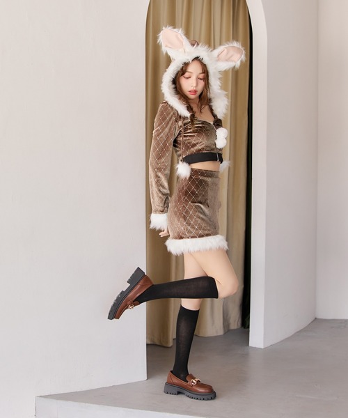 キルティングビジューうさぎ【コスプレ4点セット