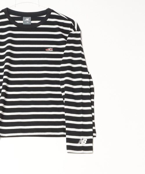 NEW BALANCE(ニューバランス)の「【別注】ニューバランス New Balance THE CITY ロングスリーブボーダーTシャツ シューパッ 限定コラボ(Tシャツ/カットソー・レディース・アイボリー/ブラック・M/L)」の22枚目の写真