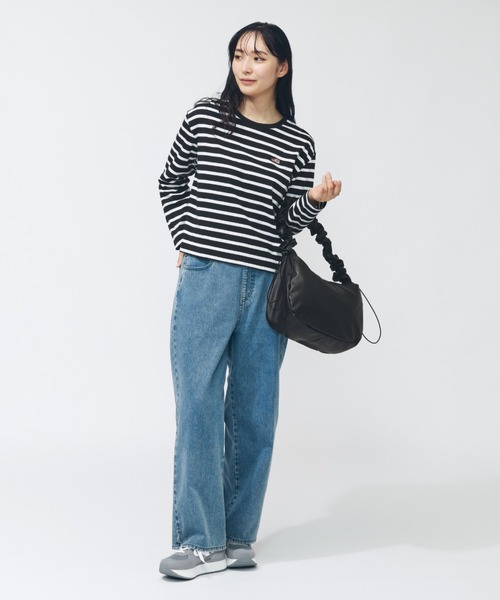 NEW BALANCE(ニューバランス)の「【別注】ニューバランス New Balance THE CITY ロングスリーブボーダーTシャツ シューパッ 限定コラボ(Tシャツ/カットソー・レディース・アイボリー/ブラック・M/L)」の13枚目の写真