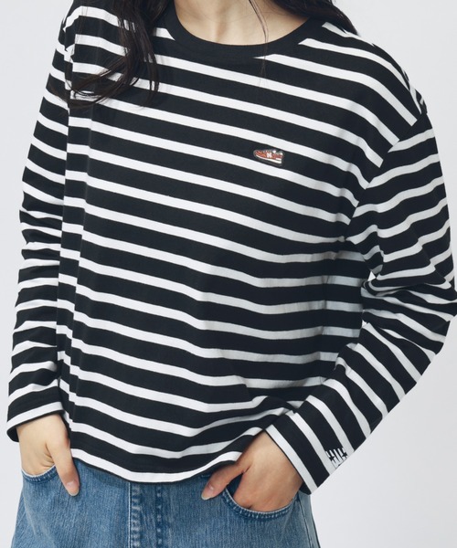 NEW BALANCE(ニューバランス)の「【別注】ニューバランス New Balance THE CITY ロングスリーブボーダーTシャツ シューパッ 限定コラボ(Tシャツ/カットソー・レディース・アイボリー/ブラック・M/L)」の14枚目の写真