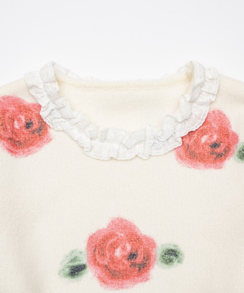 lace lace rose knit／レース薔薇ニット（ニット/セーター）｜monepine