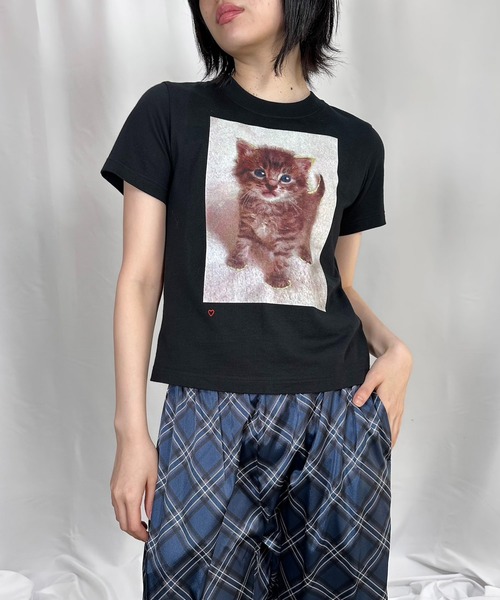 G.V.G.V.(ジーヴィージーヴィー)の「TOMBOY CAT TEE(Tシャツ/カットソー・レディース・ブラック・M/S)」の2枚目の写真