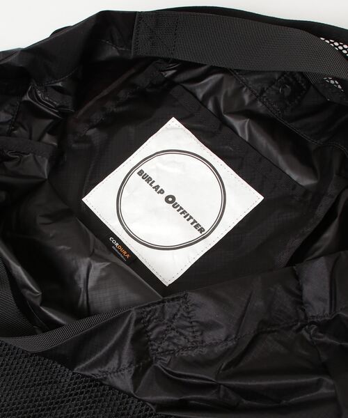 BURLAP OUTFITTER（バーラップアウトフィッター）の「BURLAP OUTFITTER バーラップアウトフィッターFOLDING SHOULDER TOTE（ショルダーバッグ・メンズ・ベージュ/ブラック・FREE）」の5枚目の写真