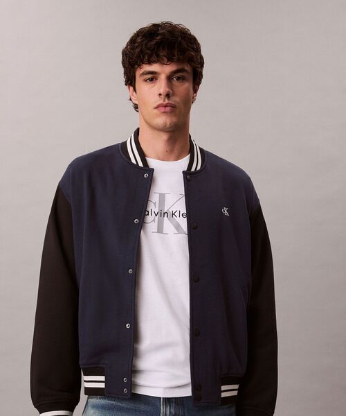 ジャケット - バーシティボンバージャケット（スタジャン）｜Calvin