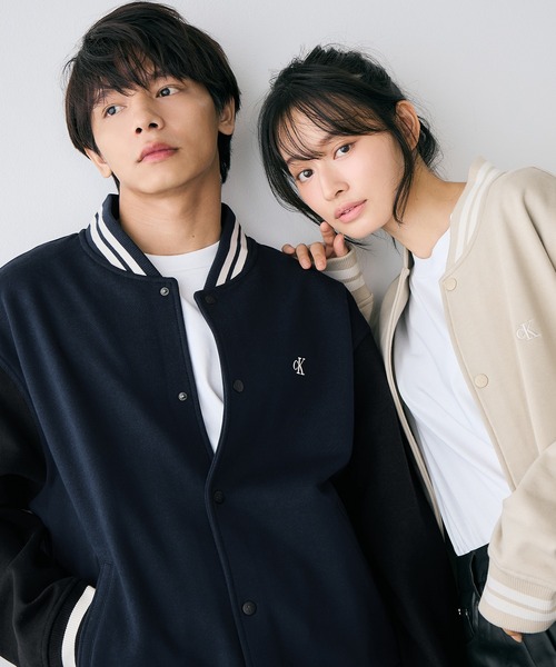 ジャケット - バーシティボンバージャケット（スタジャン）｜Calvin